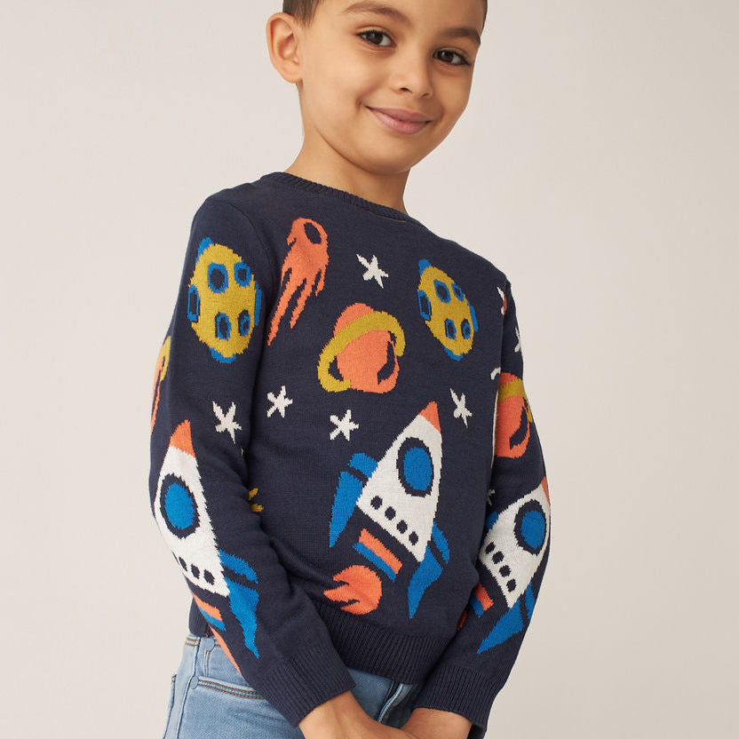 Printed-Cotton-Round-Neck-Boys-Sweater