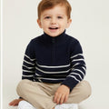 Marca & SpencerMarks & Spencer Kids’ Pullover
Half zip – Navy blue with white stripes