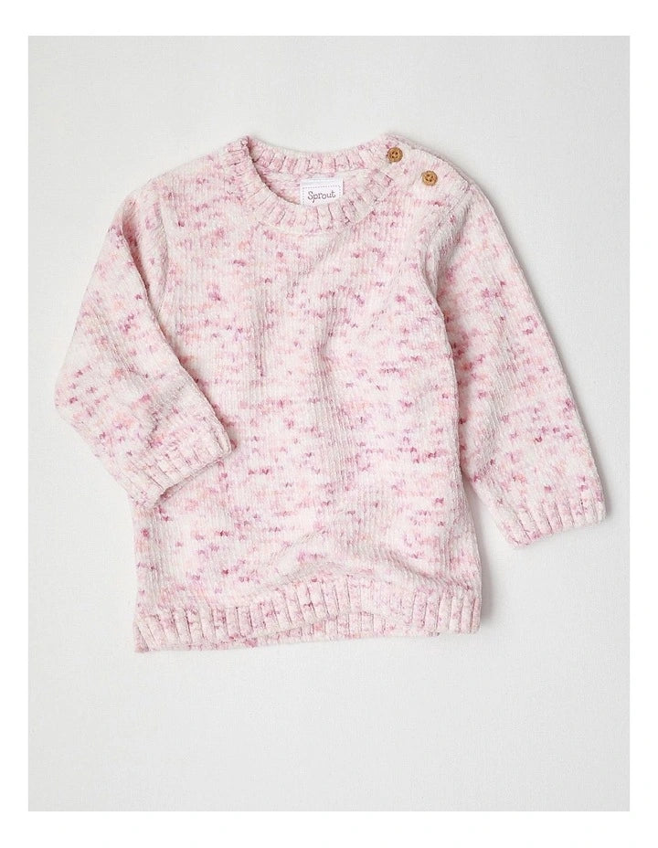 Chenille Knit Jumper in Bone