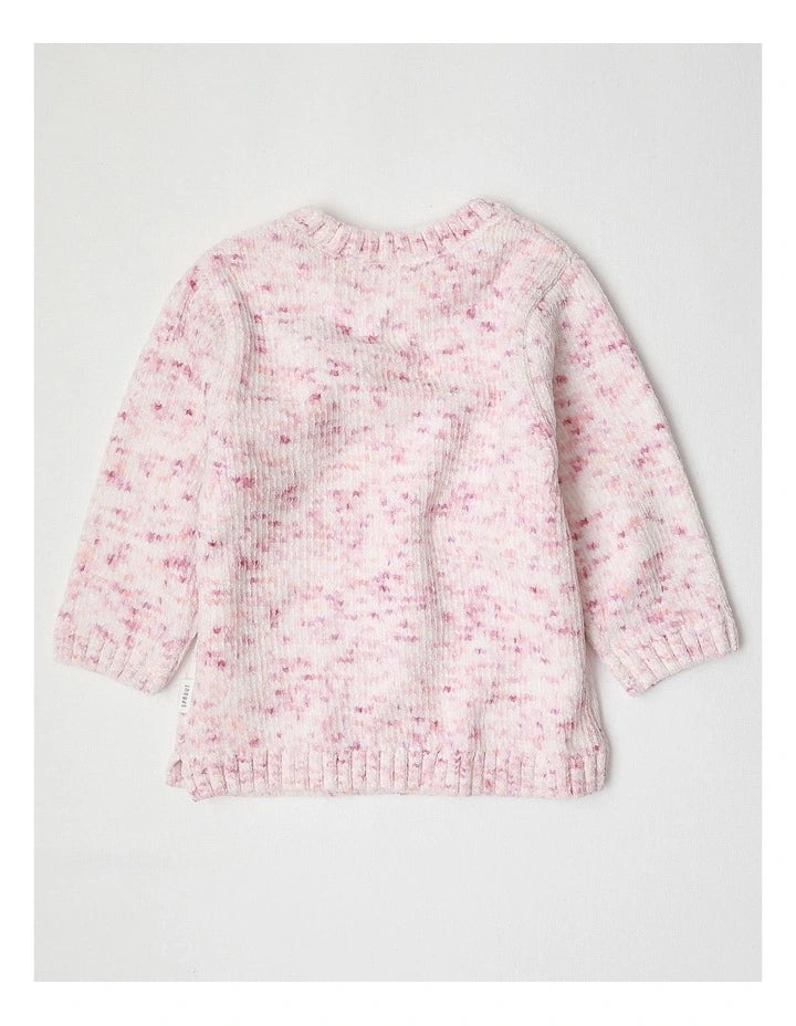 Chenille Knit Jumper in Bone