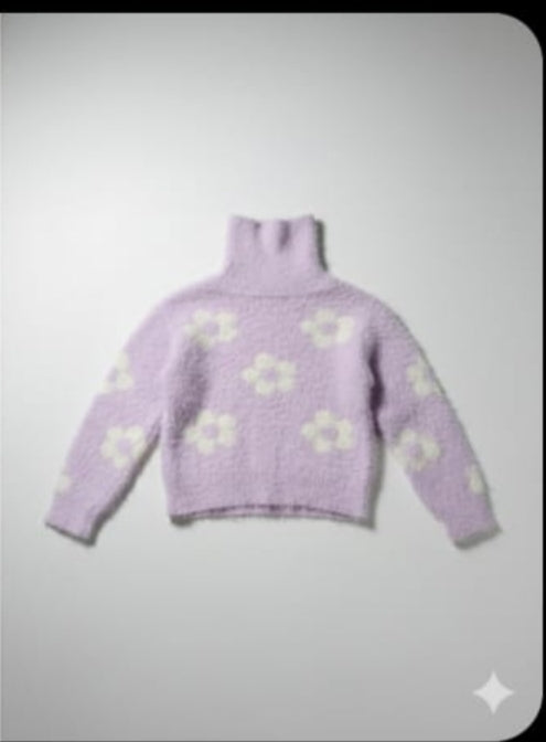 M&S A comfortable girls' sweater with a soft touch that keeps children warm.
